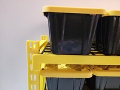 9 x Lowe’s Teeny Tote Black W/ 3D Printed Yellow Rack