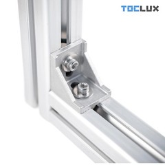 10 PCS Silver 3030 Aluminum Extrusion Corner Bracket Kit T Slot Rail Hardware