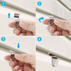 Vinyl Siding Hooks 10 Pack Heavy Duty Stainless Steel Low Profile No Hole Hanger