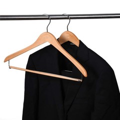 Quality Hangers Wooden Hangers Beautiful Sturdy Suit Coat Hangers with Lockin…
