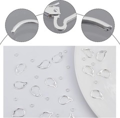 Beebeecraft 1 Box 20Pcs Leverback Earring Findings 925 Sterling Silver
