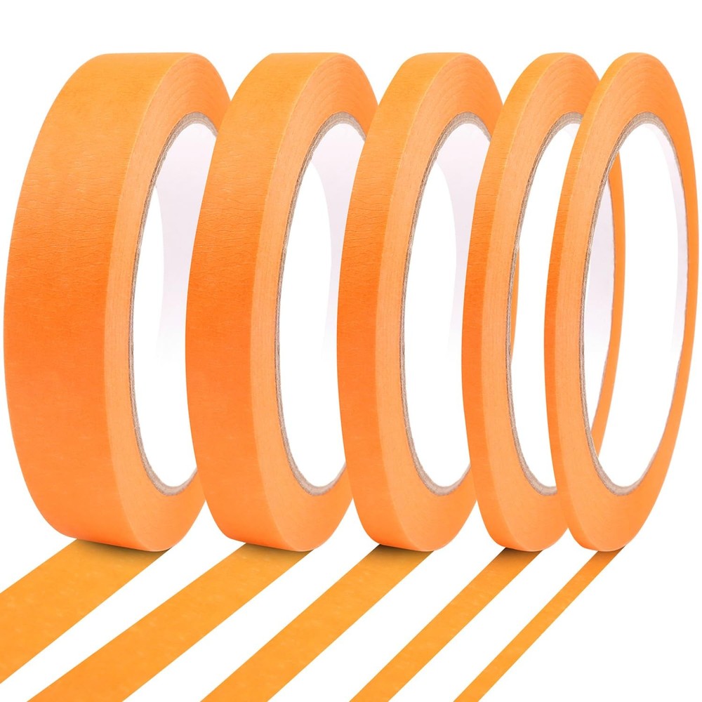 5 Rolls Pinstripe Tape Masking Tape 1/16″, 1/8″, 1/4″, 1/2″, 3/4″ -Thin Painters