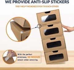 Shoe Box 12 Pack,13.8 x 9.3 x 5.3in Waterproof Storage Boxes, Socks,