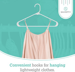 Sharpty Plastic Hangers Clothes Hangers for Clothing, Closet, Coats & Shirts – D