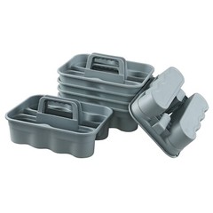 6PCS Commercial Large Plastic Cleaning Caddy W/ Handle Tool Supply Organizer