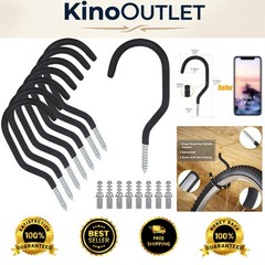 Alloy Steel Ceiling Hooks – 8 Pack Heavy-Duty Hooks for Plants and Bicycles