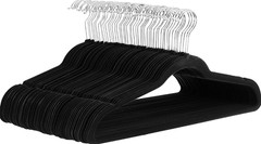 20 Count Black Standard Hangers for Closet Organization
