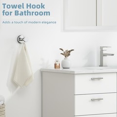 Bathroom Towel Hook Polished Chrome SUS 304 Stainless Steel Robe Coat Mount
