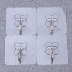 Suction Hooks Transparent Strong Suction 6 x 2.36 x 0.39in 5Pcs