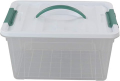 Stackable 14 Quart Clear Storage Bins with Lid & Handle – Multipurpose Container