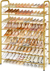 8 Tier Shoe Rack for Closet, Durable Mesh Style Shoe Rack, Entryway Shoe Shelf,