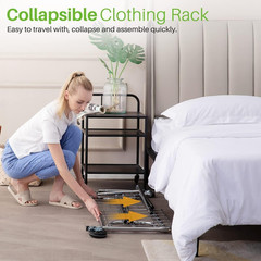 Clothing Garment Rack Capacity 525LBS Clothing Racks on Wheels Rolling Clothes R