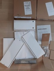 set of 2 IKEA KOMPLEMENT White Drawer 302.467.22 with rails 19 5/8×13 3/4 “