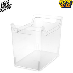 Sterilite Medium Shelf Bin Clear Plastic Organizer 6 Count