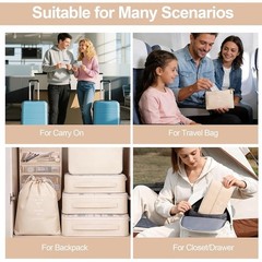 Travel Packing Cubes Durable Organizers Lightweight Luggage Bags Set 8 Pcs New