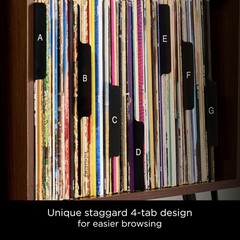 Heavy Duty Vinyl Album Dividers A-Z | Single Sided Printing | 12″ LP Organize…