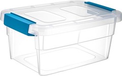 Clear Plastic Storage Bins with Lids 15 Quart Stackable Organizers for Office