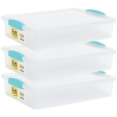 Tribello Plastic Storage Containers Lids For Organizing 6 Quarts – Large – 14 X