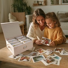 Photo Storage Box 13.8×11.8×5.3in Holds 1,700 Photos with 8 Dividers – Organize