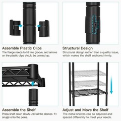 FUTASSI P1 Heavy Duty Garment Rack, 3 Tiers Adjustable Rolling Metal Closet O…