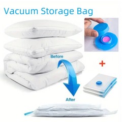 5Pack Vacuum Storage Bags Bedding Clothes Seal Travel Space Saver w/ Pump