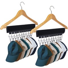 Hat Rack for Baseball Caps Organizer Holder Hanger & Room 2pcs, Black