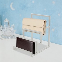 Silver Clutch Purse Display Stand 4 Layer Wallet Display Rack 5.9×7.1×7.9 in