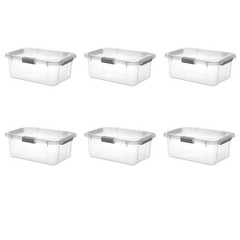 Sterilite 20 Quart HingeLID Clear Storage Bin with Latch Lid and Comfort Grip, D