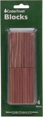 4-Pack Cedar Fresh Blocks – Natural Cedar Aromatic Odor Eliminators for Garments