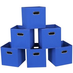 Fabric Cloth Storage Bins,Fabric Cube Bins Organizer with Dual Handles Foldab…