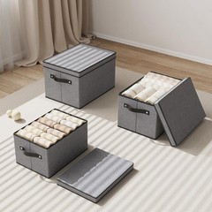 Fabric Storage Boxes 7.1 x 9.1 x 13 Inch Baskets for Shelves with Lids Wardro…