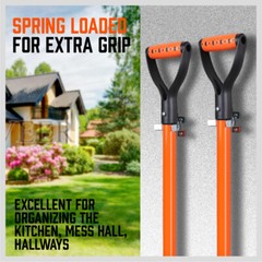 Garden Tool Organizer 10 Pack Shovel Broom Mop Holder Wall Mount Spring Grip H-D
