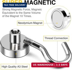 DIYMAG Magnetic Hooks, 30lbs+ Magnet Hook 2026 Cruise Cabin Ship Essentials Heav
