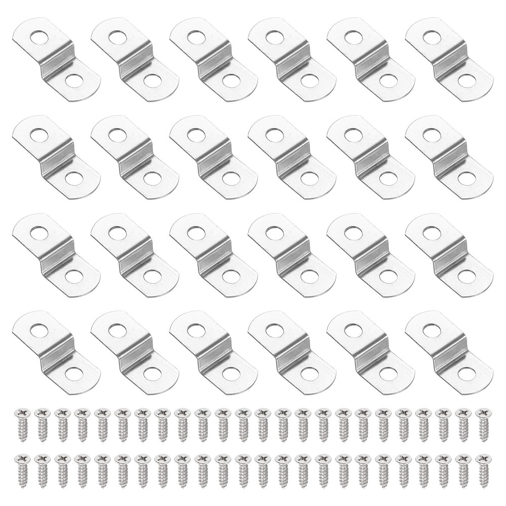 1/4″ Offset Canvas Clips, 32 Pcs Metal Picture Framing Mirror Clips Z Shape M…