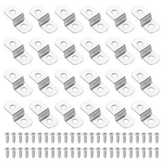 1/4″ Offset Canvas Clips, 32 Pcs Metal Picture Framing Mirror Clips Z Shape M…