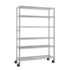 82″H Heavy Duty NSF Metal Shelves Garage Shelving Wire Shelving Unit with Wheels