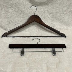 Wooden Hanger Set Reseller Clothing Seller Kit Steamer Roller Coat Jacket Pants