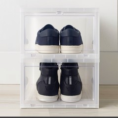 The Container Store Clear Stackable Plastic Shoe Storage Box, 1 Pair, 2 Set