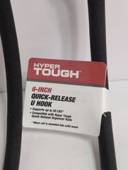 Hyper Tough Quick Release U Hook 6 inch Snap Rail Organizer – Wall Mount Garage
