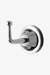Water Works Transit Single Hook polished chrome wall mounted robe hook