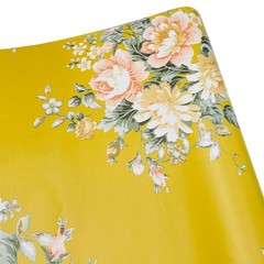 Yifely Vintage Peony Floral Shelving Paper Dark Yellow 9.8″W x 17.7″L,