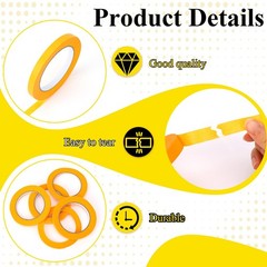 Xyembu 5 Rolls Pinstripe Tape Fine Line Tape Masking Tapes in 1/16, 1/8, 1/4 …