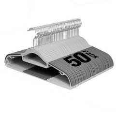 Ueakpic Plastic Hangers 50 Pack 16.5 In Heavy Duty Clothes Hangers 360 Swivel