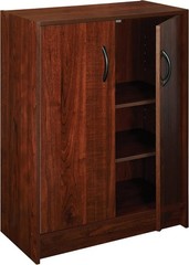 Versatile 1307 Stackable Organizer – Dark Cherry, 2-Door with Adjustable Storage