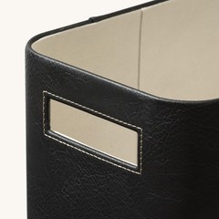La Jolie Maison Storage Baskets 2-Pack, Luxury Vegan Leather Storage Bins