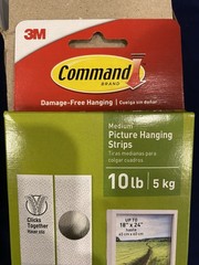 3M Command Medium Picture Hanging Strips Holds 10 lb 3 Packs 4 Pairs Per Pack