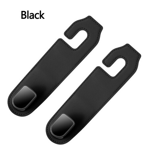 2pcs Car Hooks Set Seat Back Headrest Holder For Bag Purse Grocery Auto Fastener