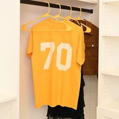 Mainstays Plastic Notched Adult Hangers Any Clothing Type,Scoreboard Yellow 50Ct