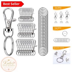 Versatile 100PCS Swivel Snap Hooks & Key Rings – Perfect for Jewelry Making