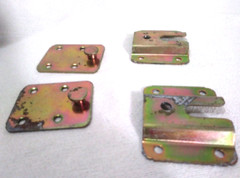 2 Sets Invisible Bed Hinge Hooks Mattress Rectangle Yards Connections Brass